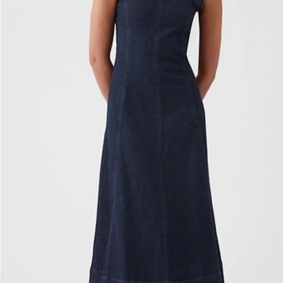 Sold GAP Blue Halter Sheath Maxi Dress - Picture 1 of 14